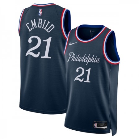 Dres Philadelphia 76ers Joel Embiid Nike 2025-26 City Edition Navy Swingman